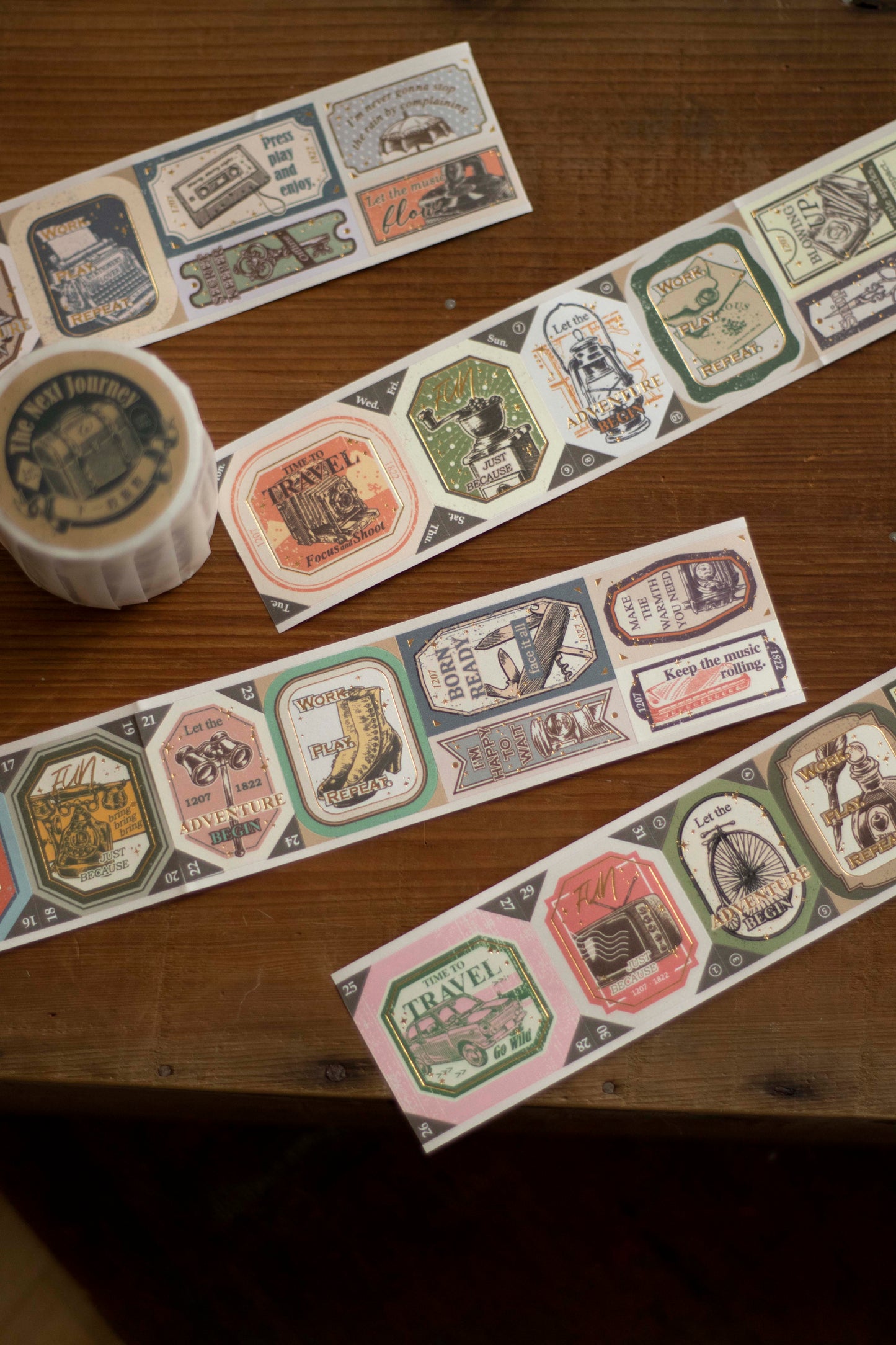 Loi Design Die-cut Paper Tape | Next Journey (4cm) (Foiled)