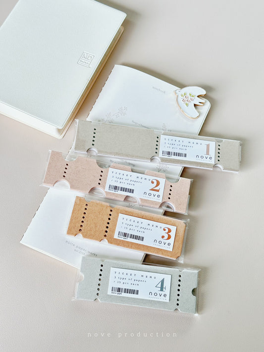 Memo | Jourt'aime - Ticket Memo Loose Sheets (with variants)