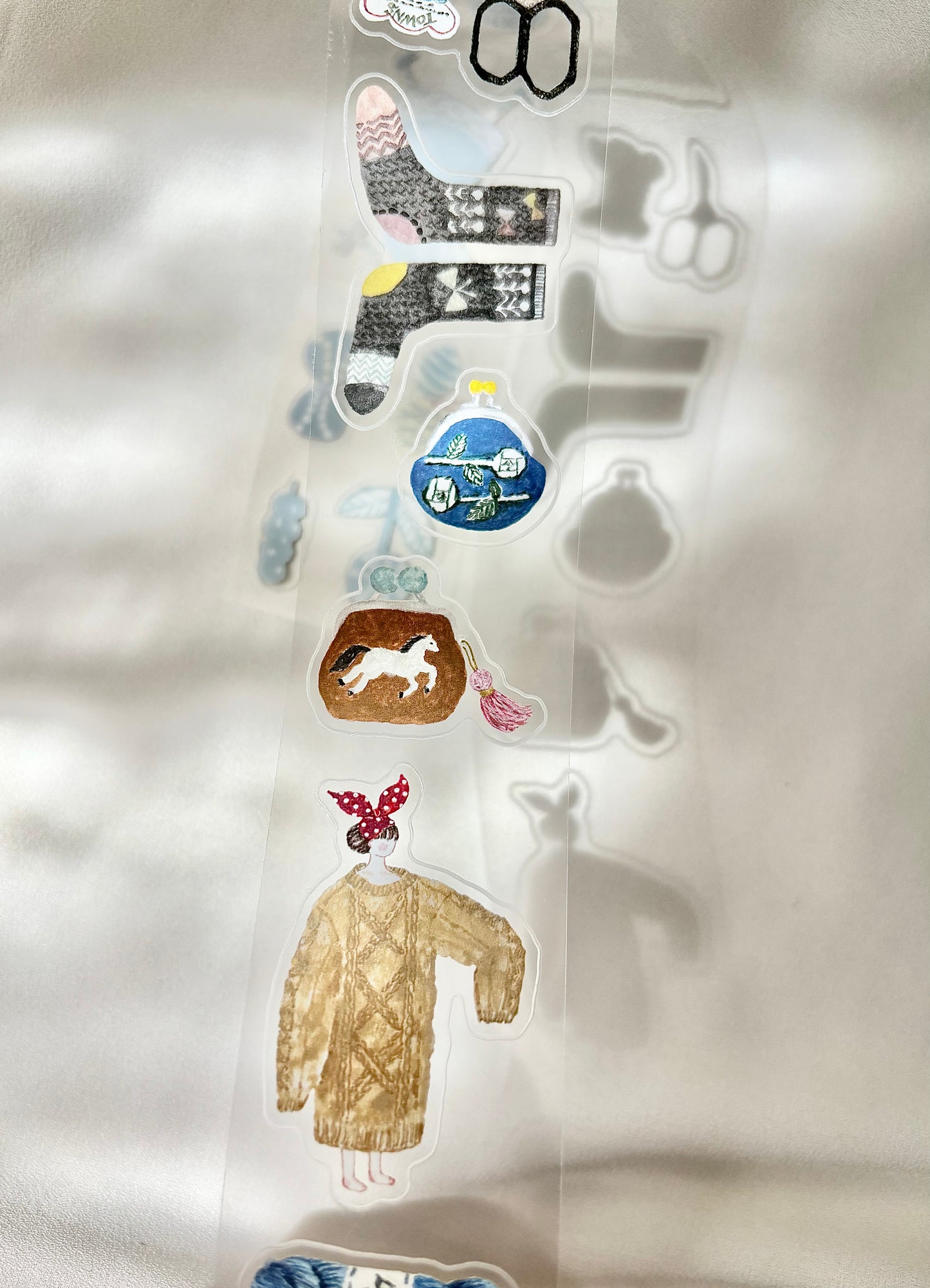 Kiss Cut Glossy PET Tape |  Fabric (3.5cm)