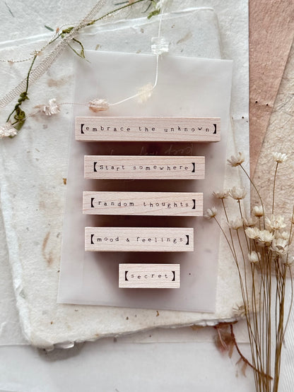 Stamps | Tiny Things: Simple Words (with variants)