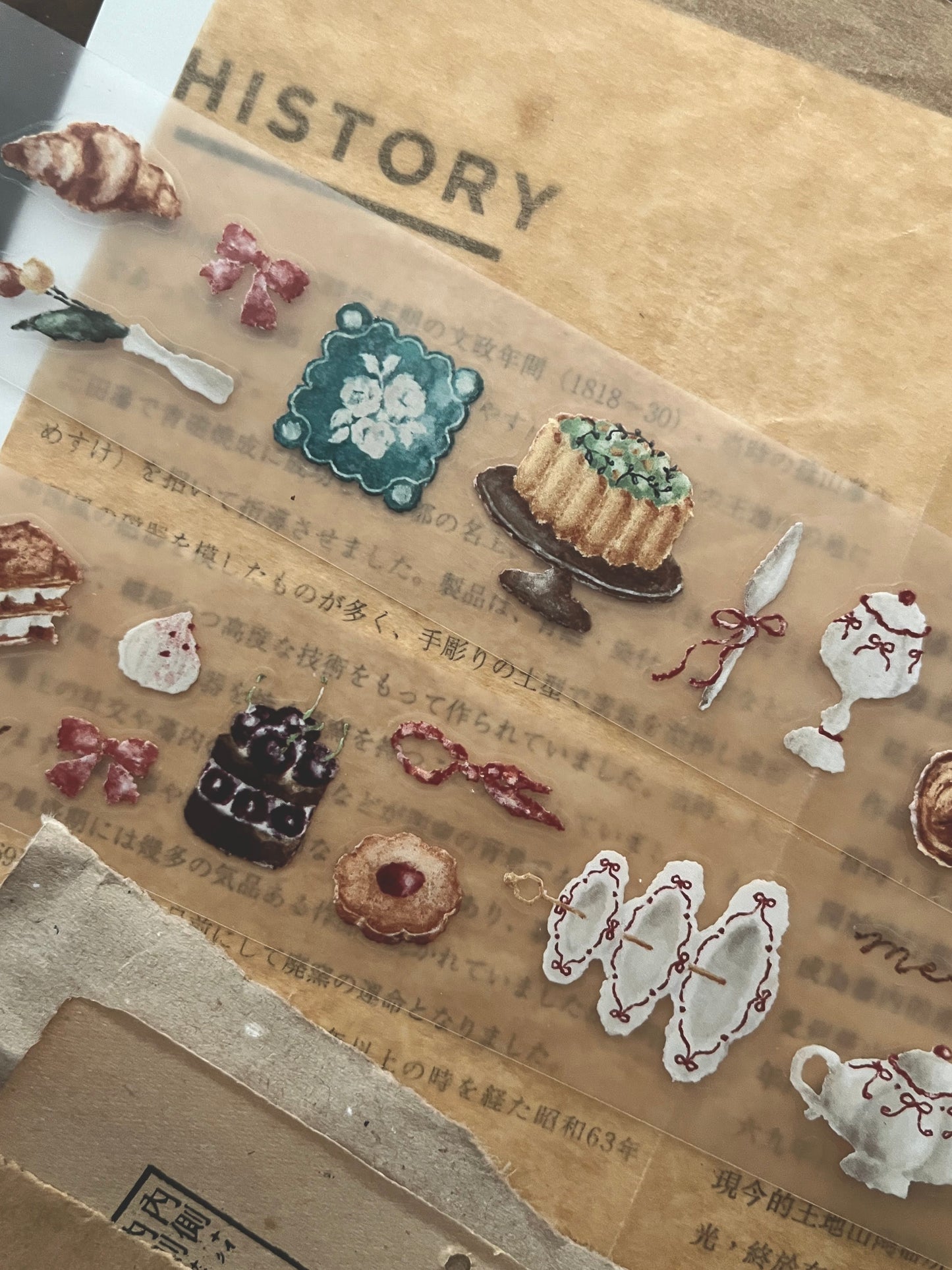 Breezy Studio Kiss-cut PET Tape | Tea Salon (3.5cm)