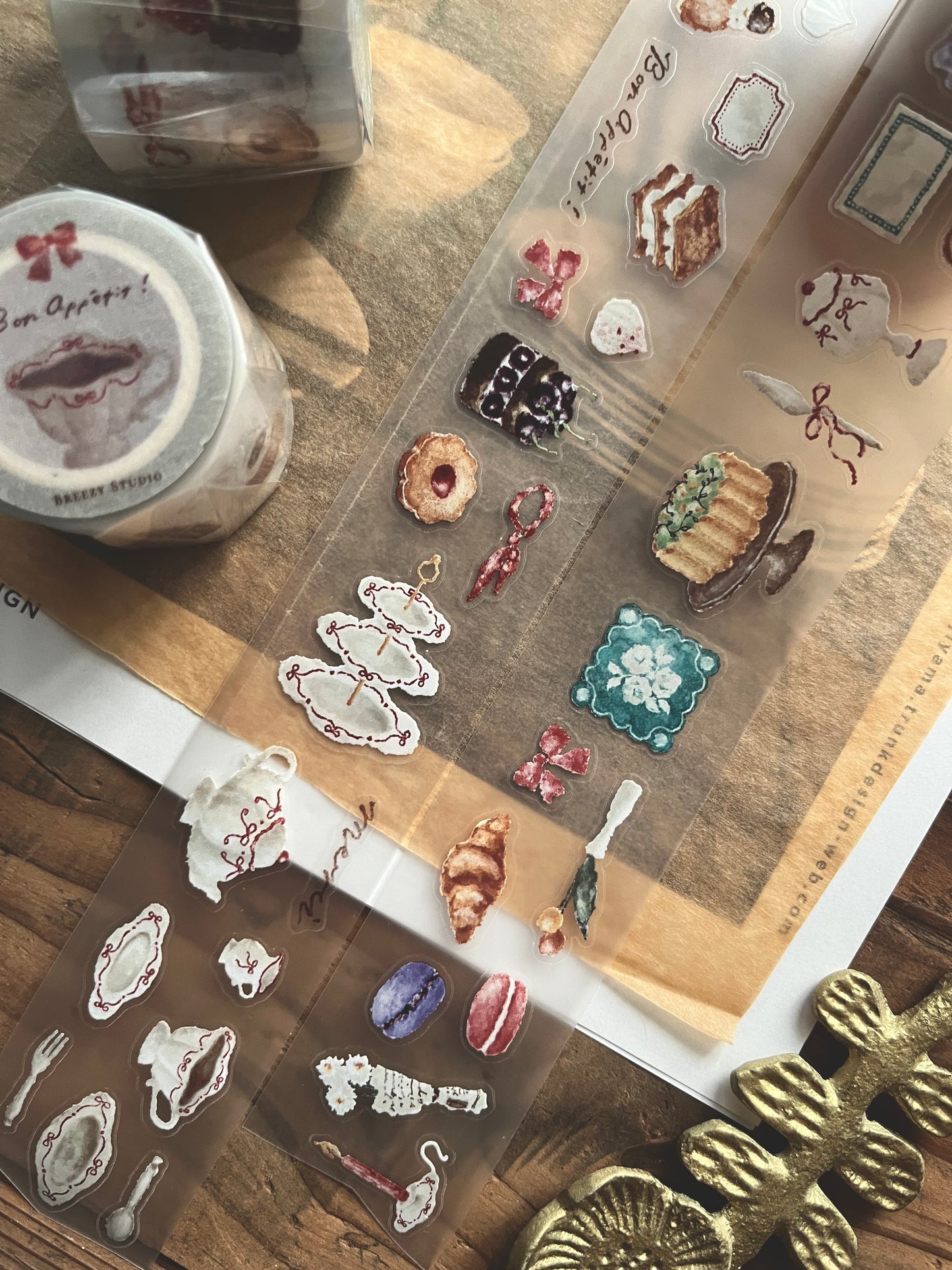 Breezy Studio Kiss-cut PET Tape | Tea Salon (3.5cm)