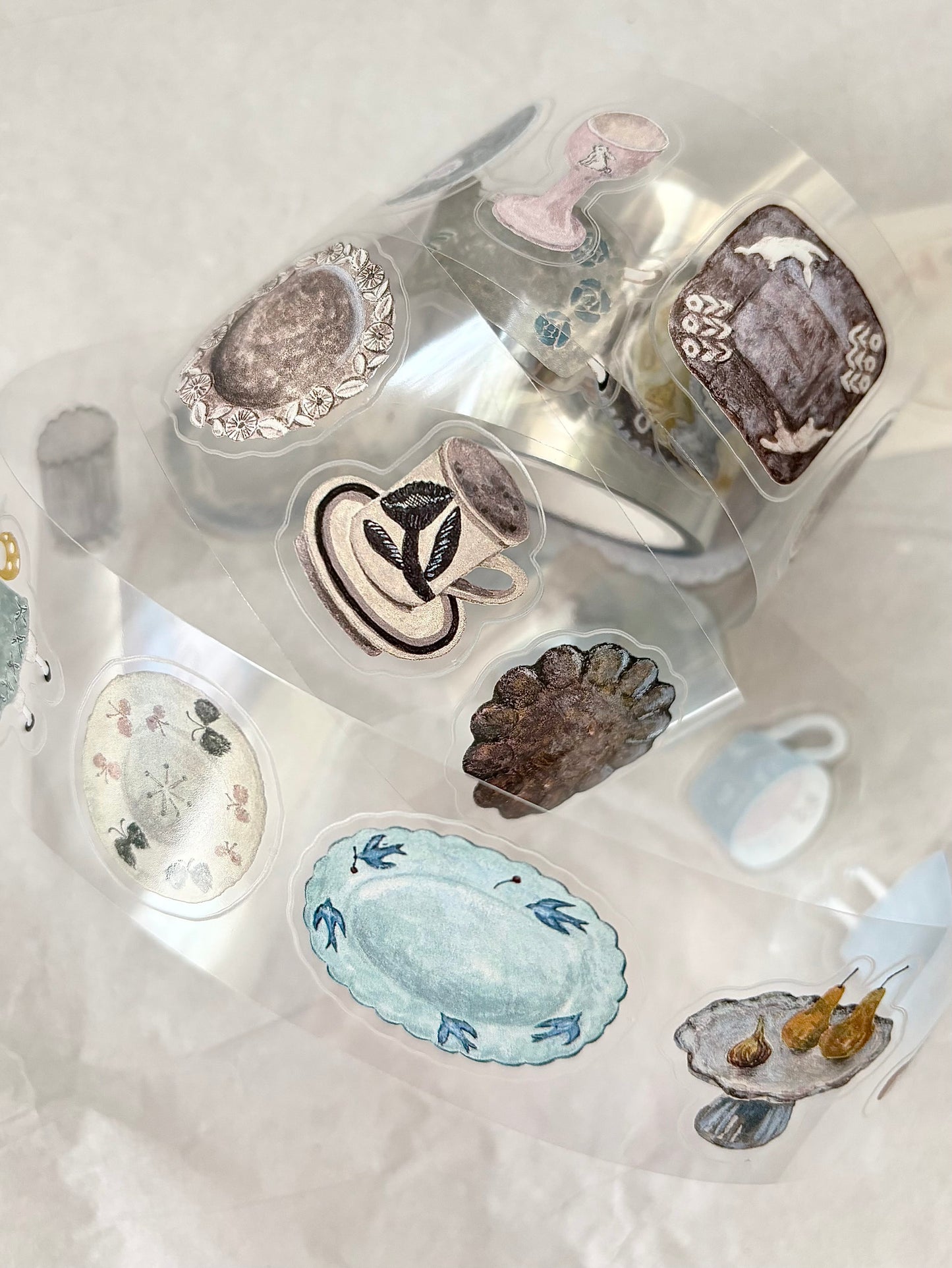 Kiss-cut Glossy PET Tape | Pottery (3.5cm)