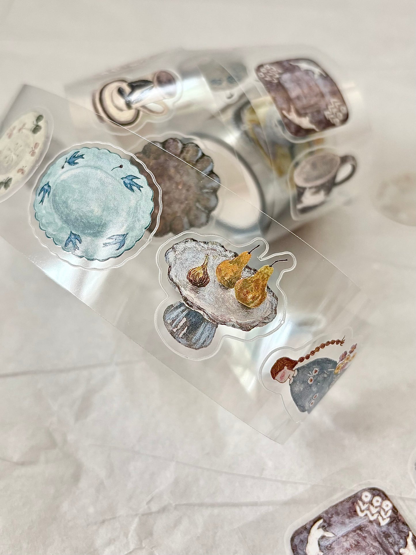 Kiss-cut Glossy PET Tape | Pottery (3.5cm)