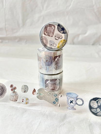 Kiss-cut Glossy PET Tape | Pottery (3.5cm)