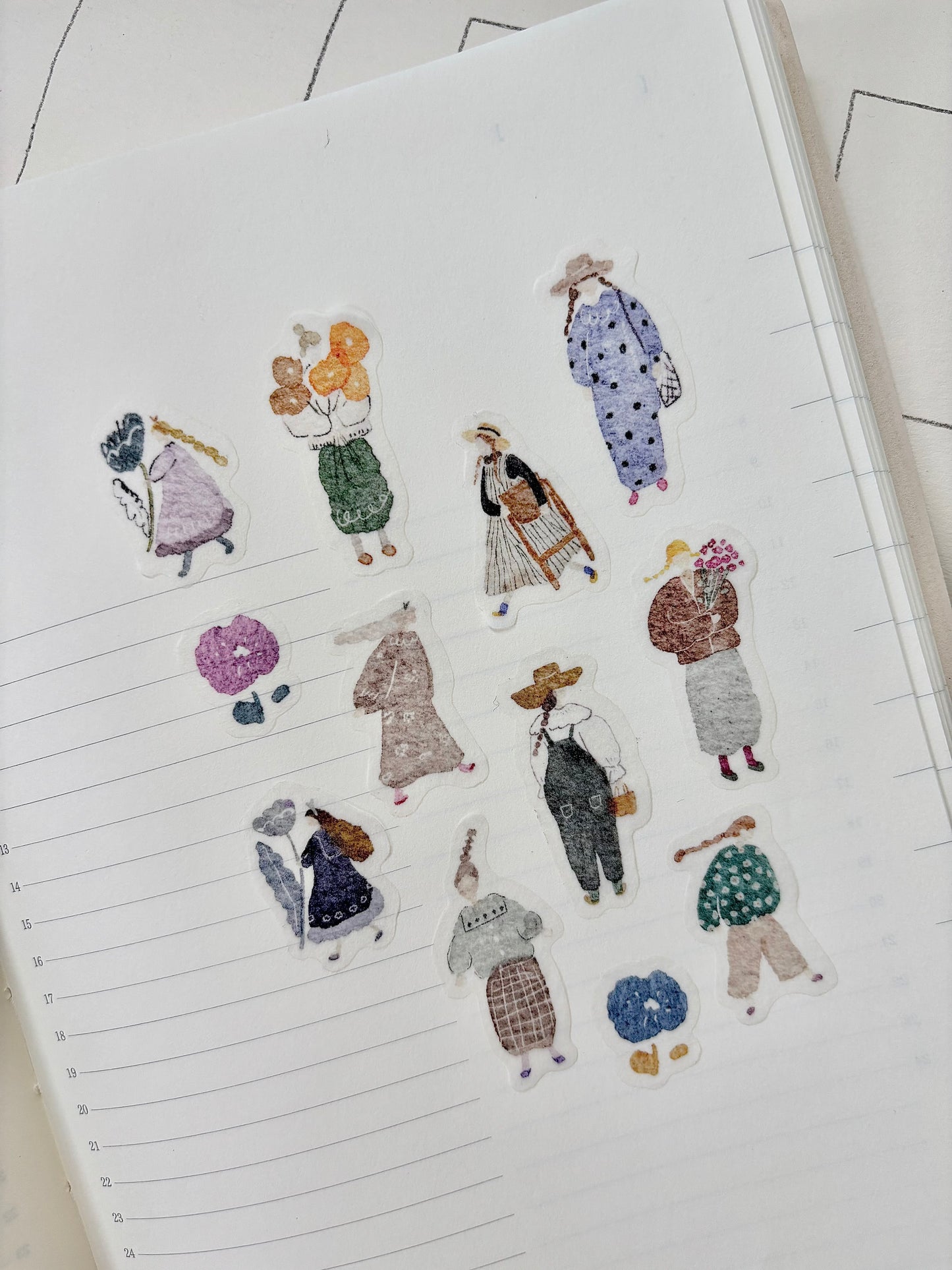 Kiss-cut Washi Tape | Artsy girl (2.5cm)