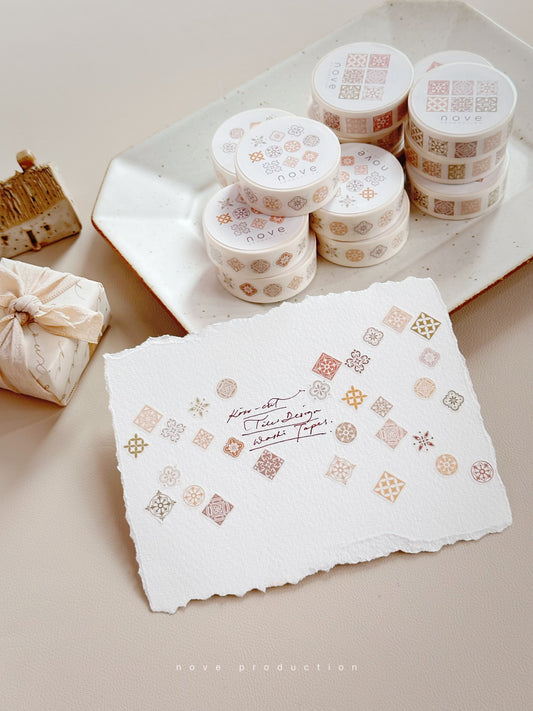(PRE ORDER) Kiss-cut Washi Tape | Tiles.01 / Tiles.02