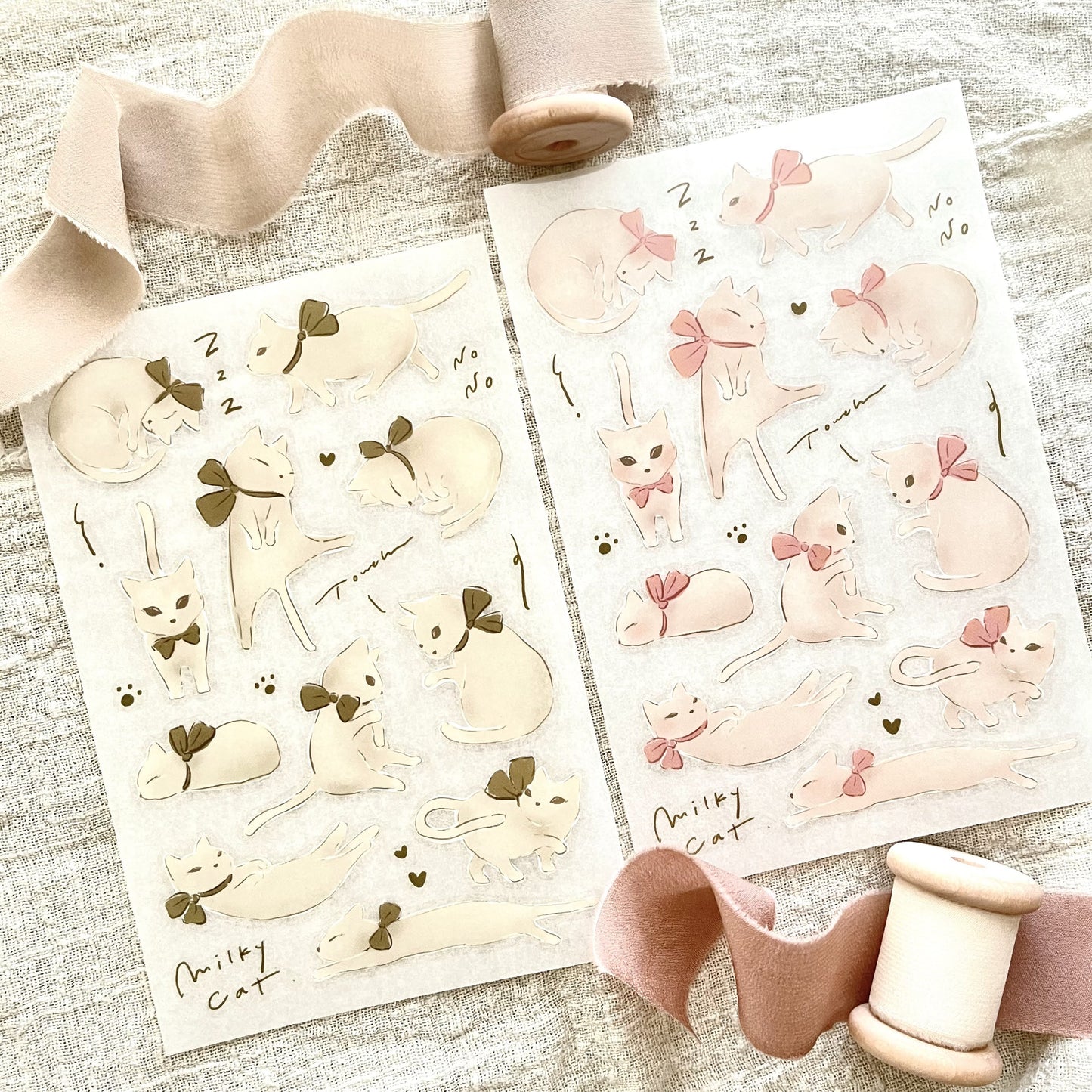 Print-on Sticker | Milky Cat