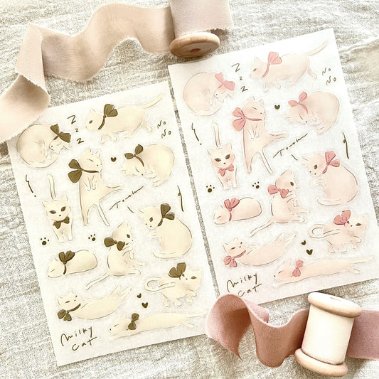 Print-on Sticker | Milky Cat