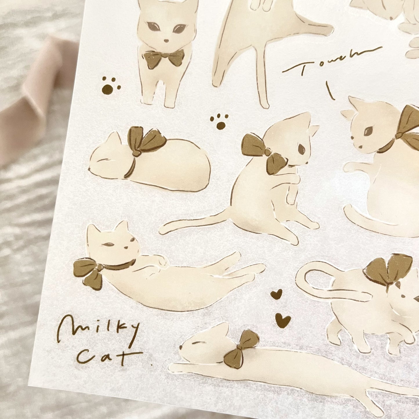 Print-on Sticker | Milky Cat