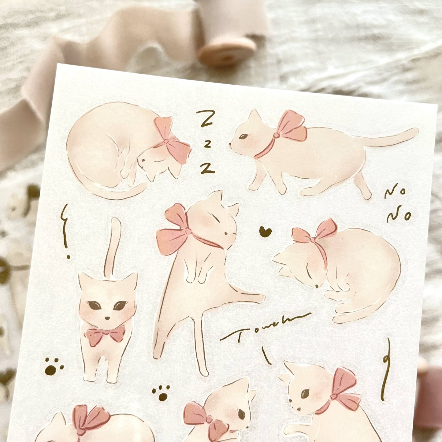 Print-on Sticker | Milky Cat