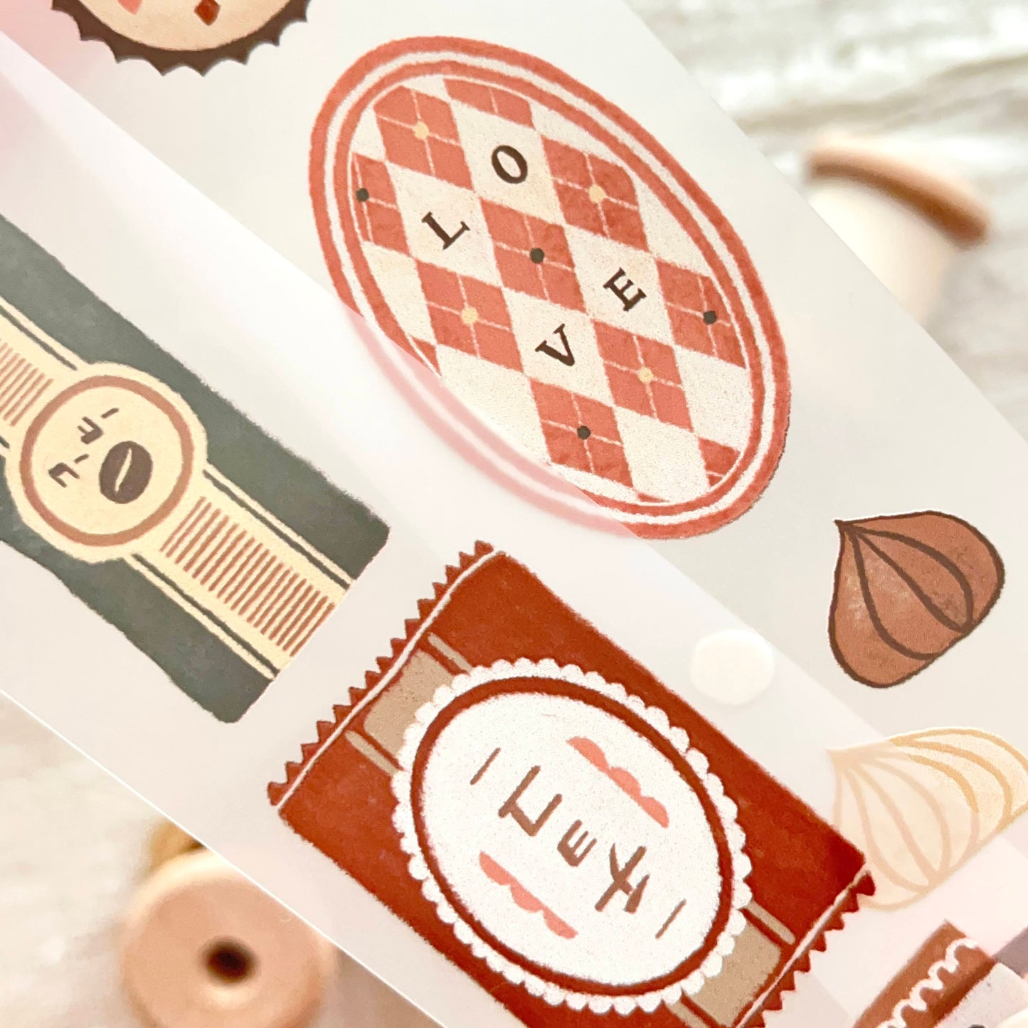 Matte PET Tape | 520% Love Cocoa (3.5cm)