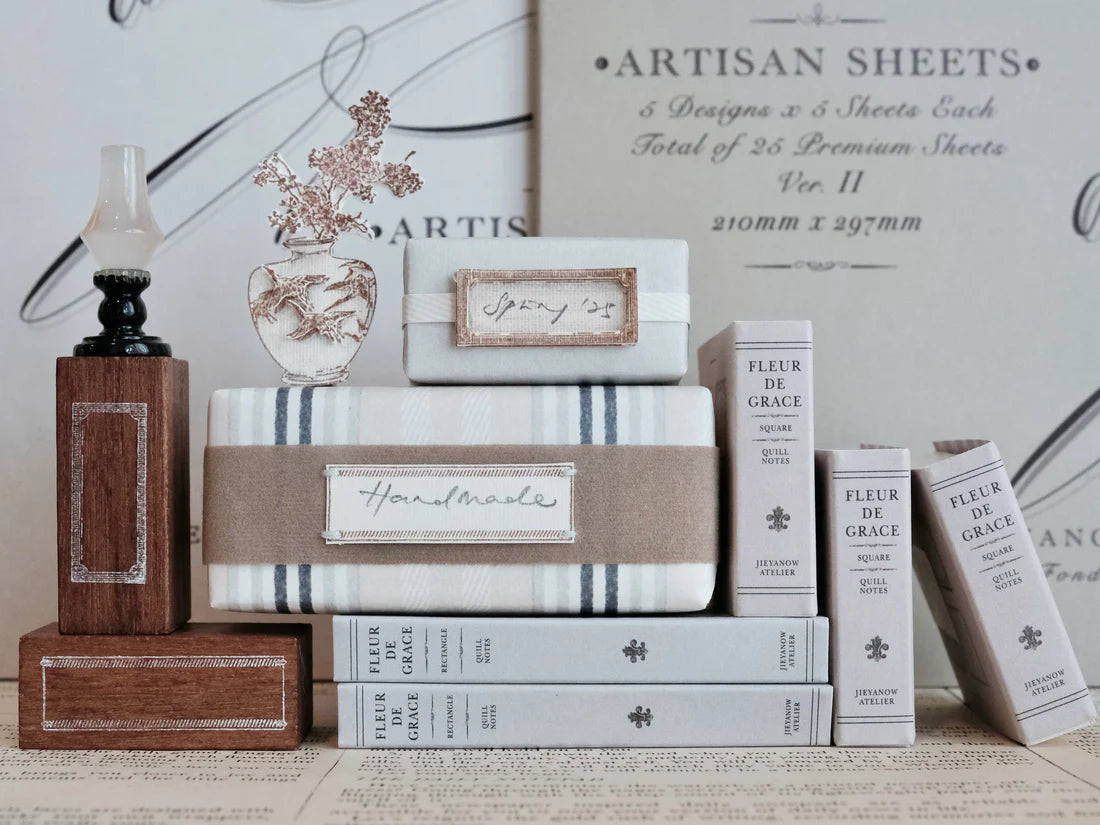 (PRE ORDER) Memo pad | Fleur de Grace: Rectangle Quill Notes