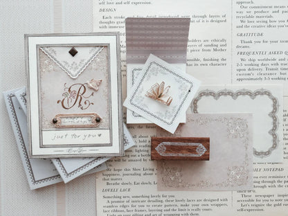 (PRE ORDER) Memo pad | Fleur de Grace: Rectangle Quill Notes