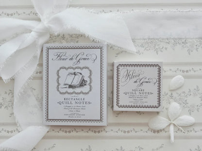 (PRE ORDER) Memo pad | Fleur de Grace: Rectangle Quill Notes