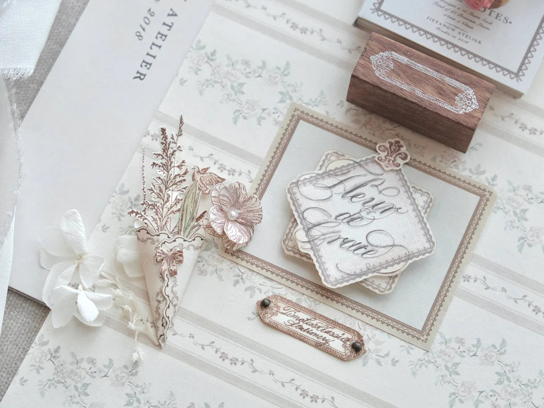(PRE ORDER) Memo pad | Fleur de Grace: Rectangle Quill Notes