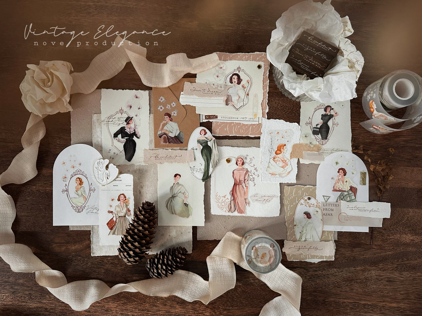 Matte PET Tape | Vintage Elegance (4.5cm)