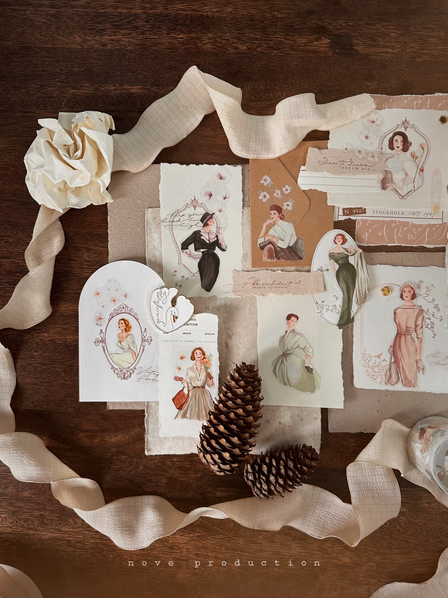 Matte PET Tape | Vintage Elegance (4.5cm)