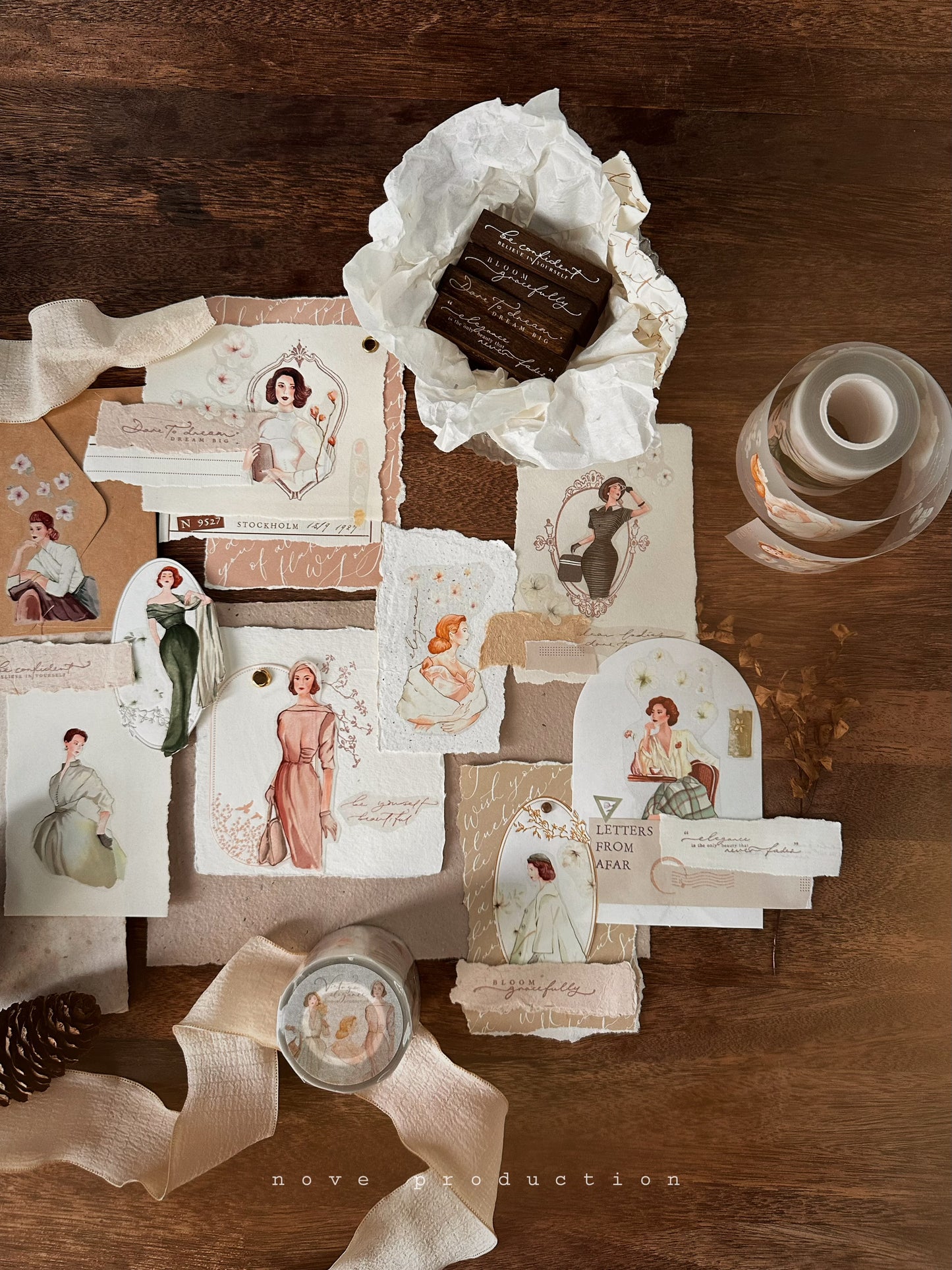 Matte PET Tape | Vintage Elegance (4.5cm)