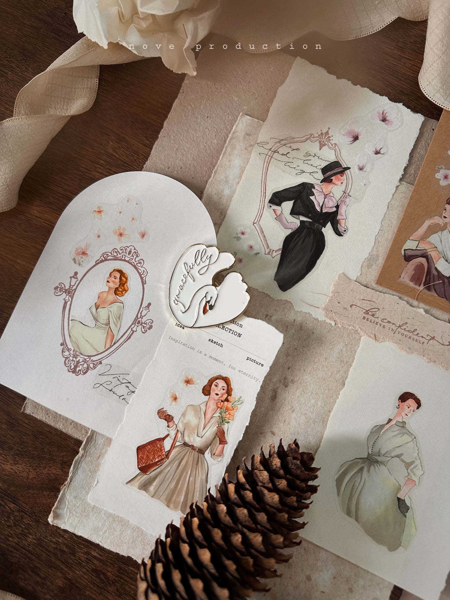 Matte PET Tape | Vintage Elegance (4.5cm)