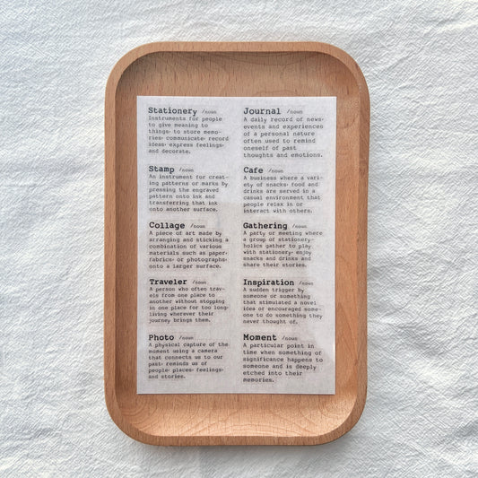 Transfer Stickers | Dictionary Words (set of 2 sheets)