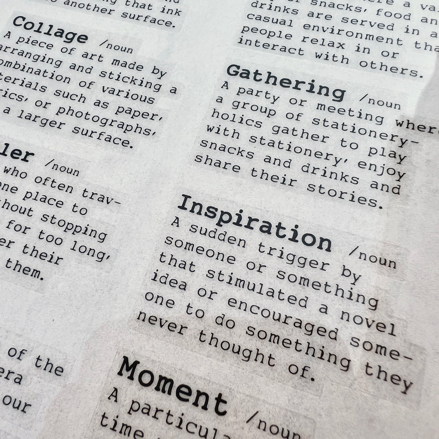 Transfer Stickers | Dictionary Words
