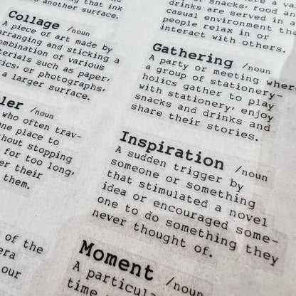 Transfer Stickers | Dictionary Words