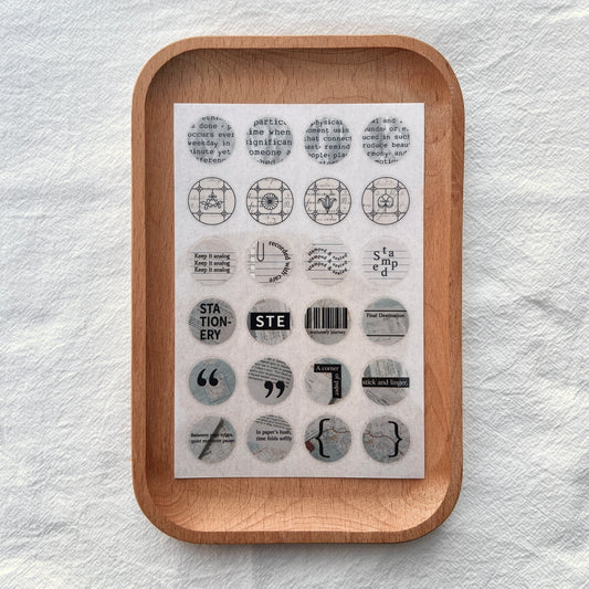Transfer Stickers | Circle Labels (set of 2 sheets)