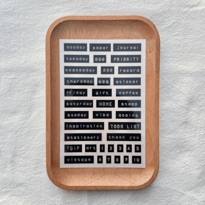 Transfer Stickers | Typed Labels