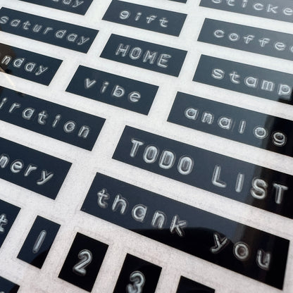 Transfer Stickers | Typed Labels