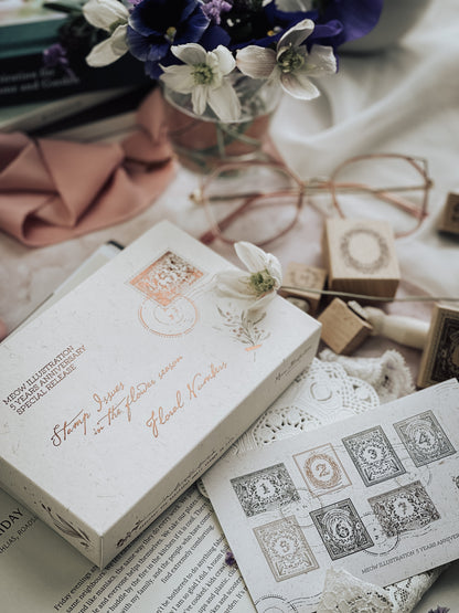 Stamp Set | Stamp Issues in the flower season – Floral Numbers (14 pieces set)