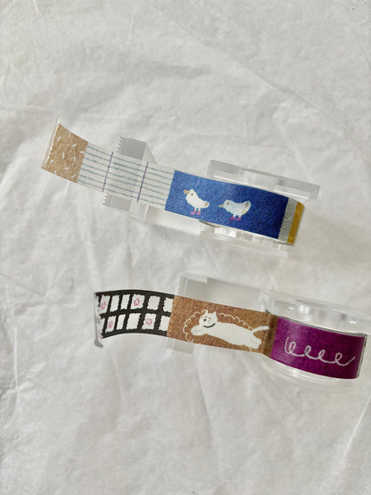 (Stocks In transit) Pion Washi Tape | Deco: Cat on the Rug (1.5cm) (2 designs)