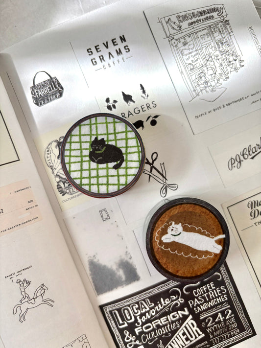 (Stocks In transit) Pion Washi Tape | Deco: Cat on the Rug (1.5cm) (2 designs)