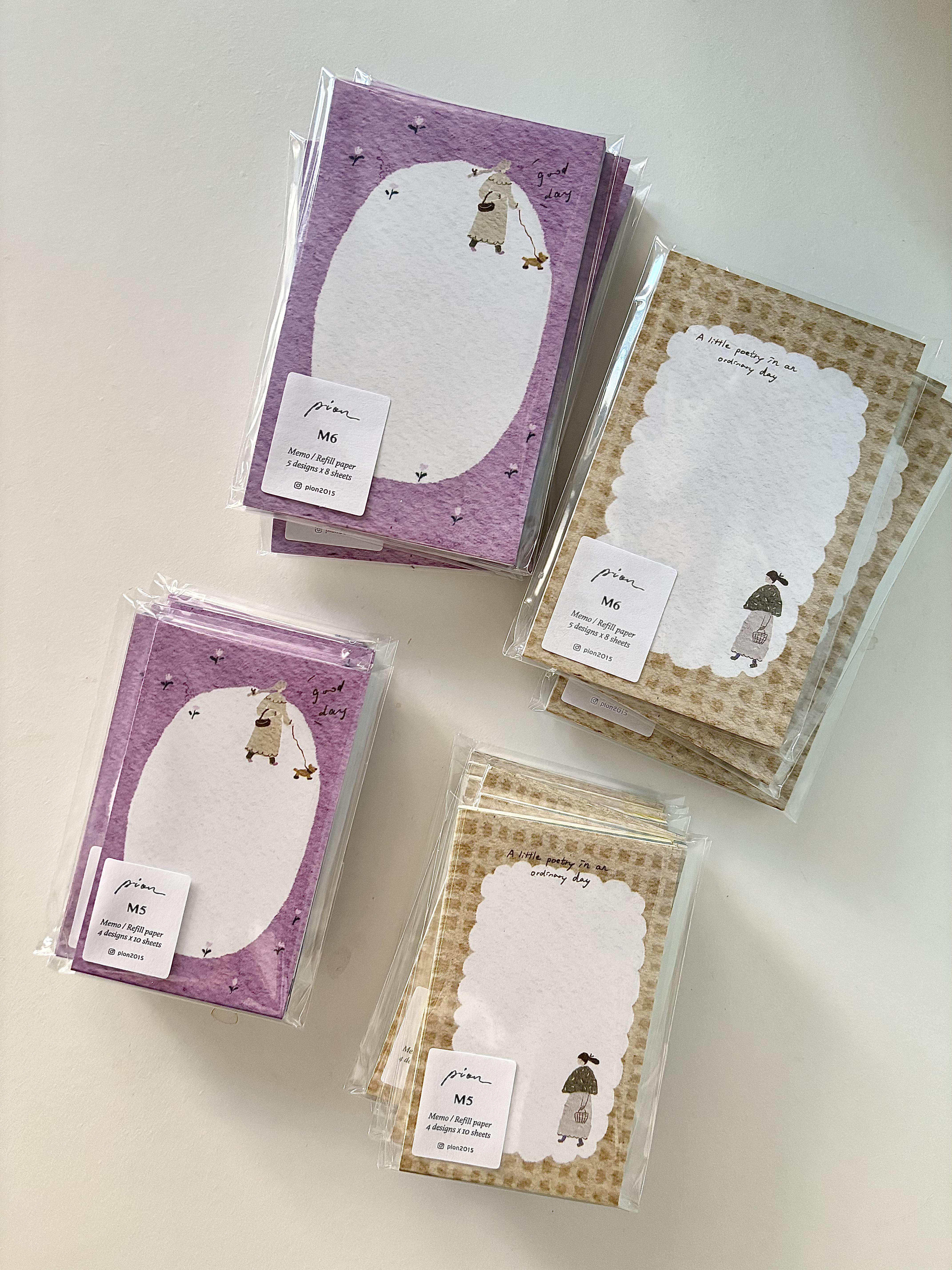 Stocks In transit) M6 Memo Card | Cozy mood / Fruit – Inky Notes