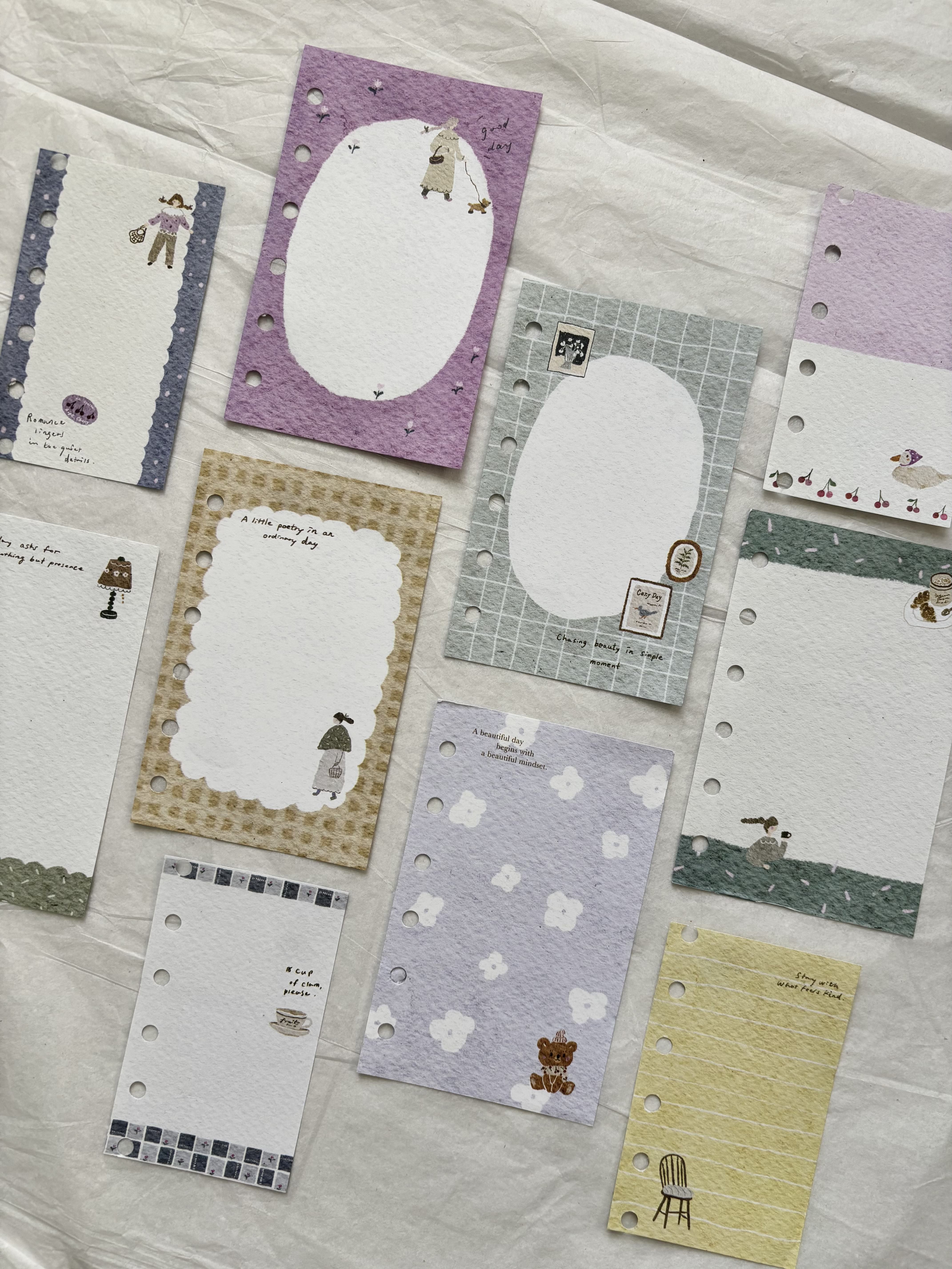 Stocks In transit) M6 Memo Card | Cozy mood / Fruit – Inky Notes
