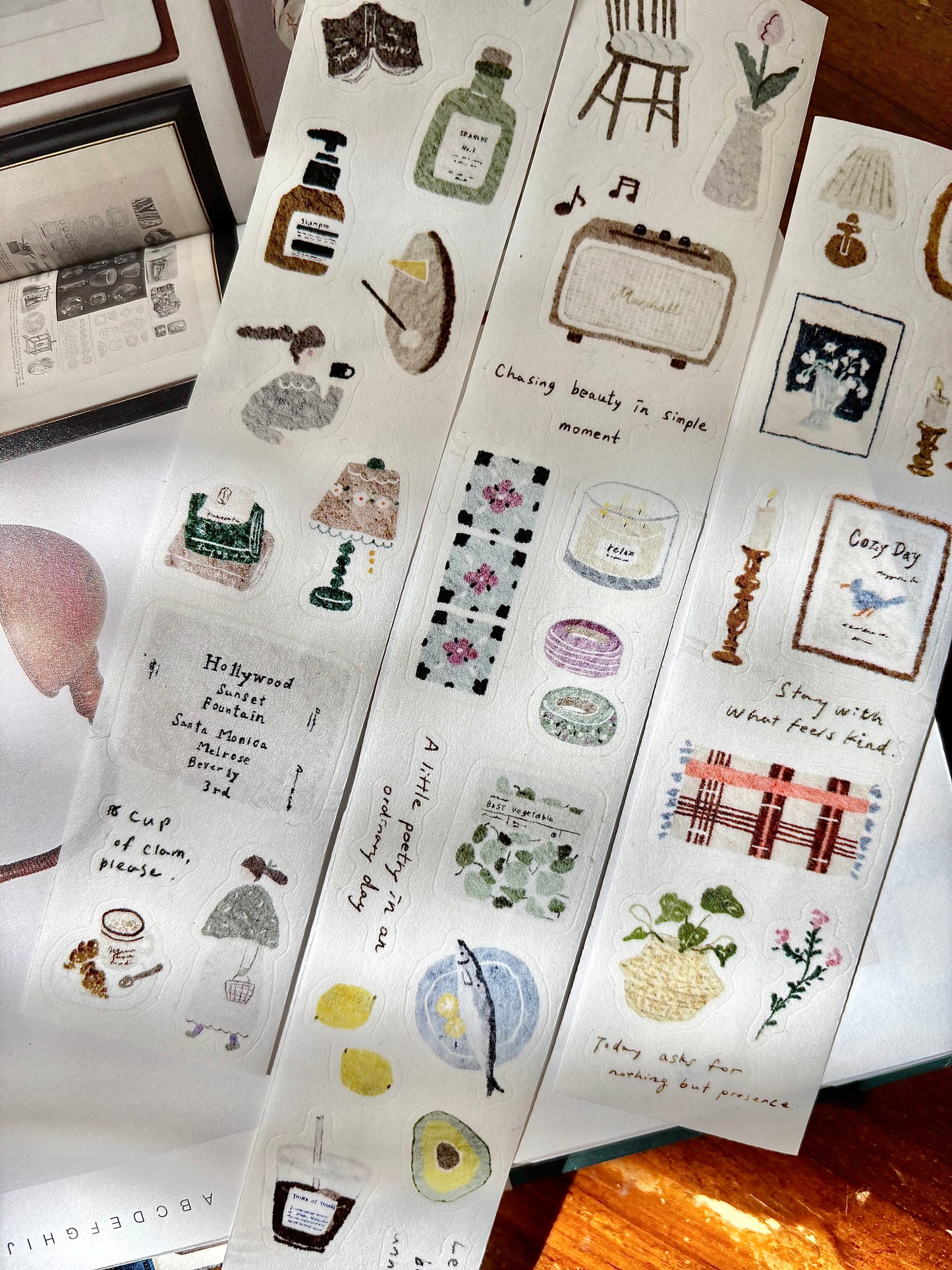 (Stocks In transit) Pion Kiss-cut Washi Tape | Cozy mood (3.5cm)