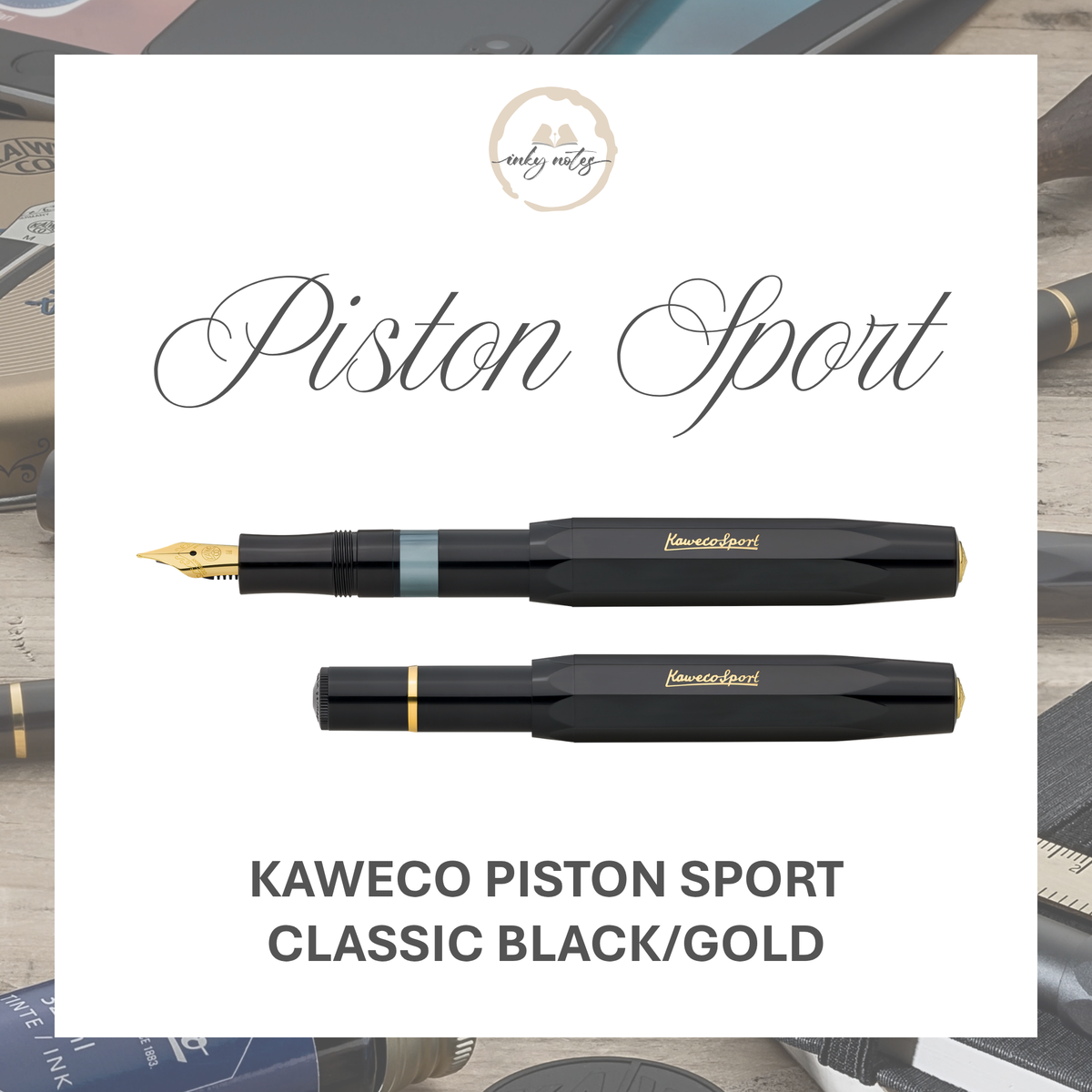 Kaweco | Piston Sport Classic Black/Gold Fountain Pen