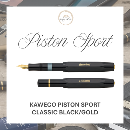 Kaweco | Piston Sport Classic Black/Gold Fountain Pen