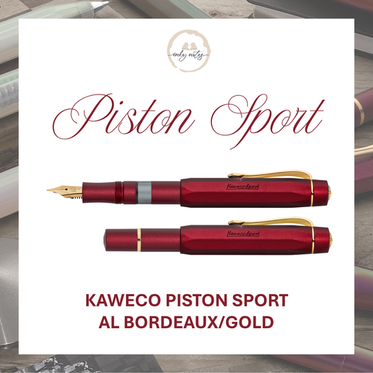 Kaweco | Piston Sport AL Starter Set Bordeaux/Gold (Winter 2026)