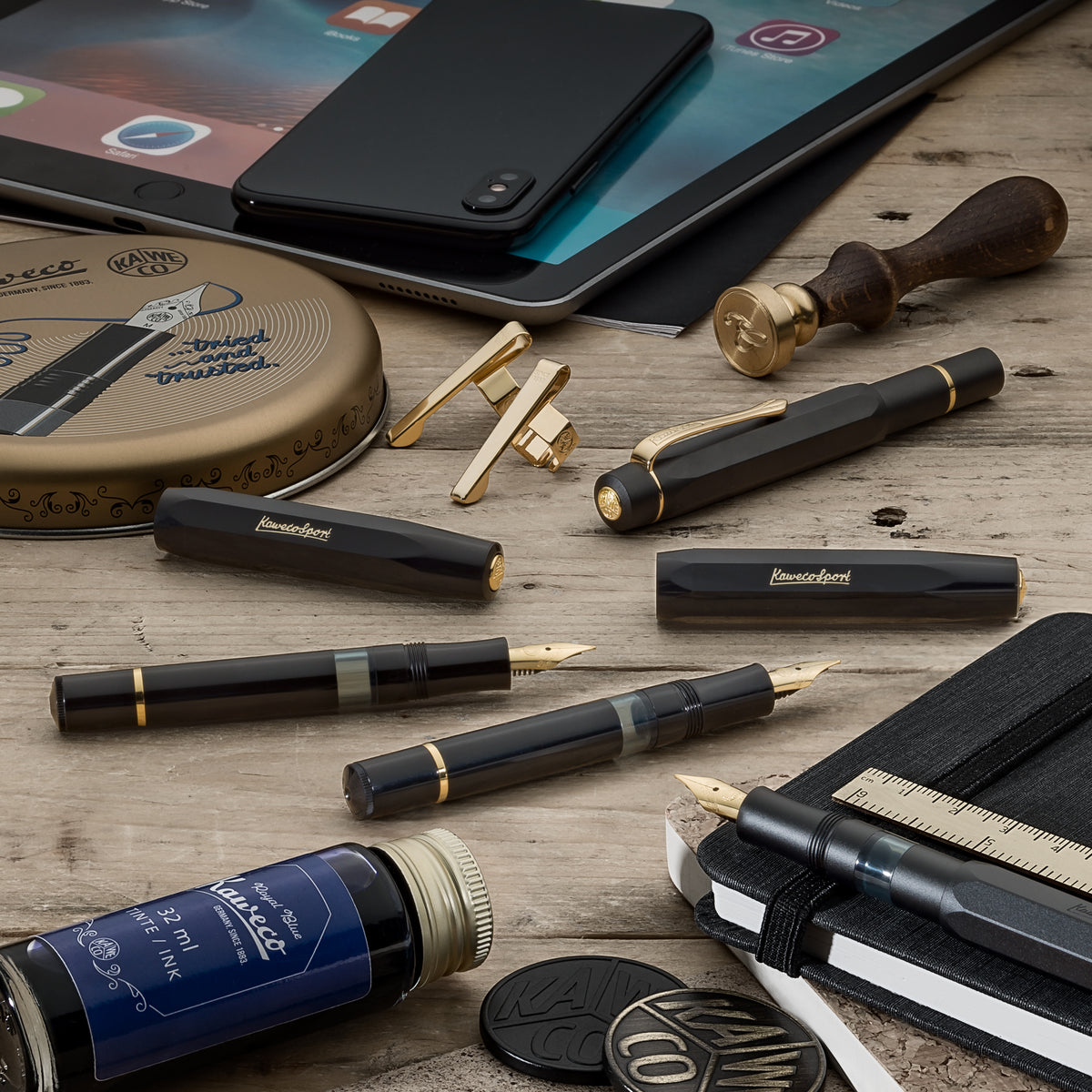 Kaweco | Piston Sport Classic Black/Gold Fountain Pen