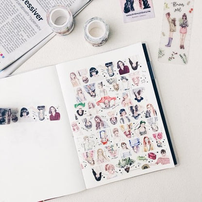 Washi Tape | Bon Bon Girls (2.5cm) (with variants)