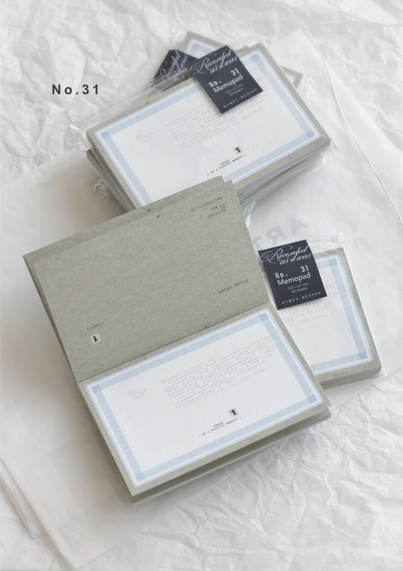 Memo pad | Recorded as it was (4 designs)
