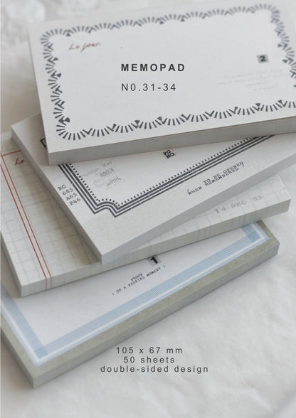 Memo pad | Recorded as it was (4 designs)