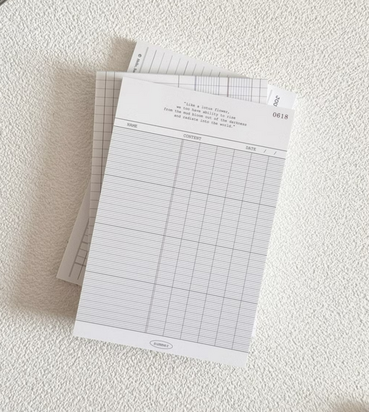 Notepad | Ledger Grid Memo Pad (3 designs)