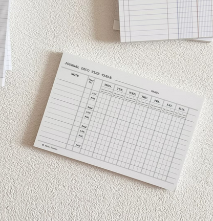 Notepad | Ledger Grid Memo Pad (3 designs)