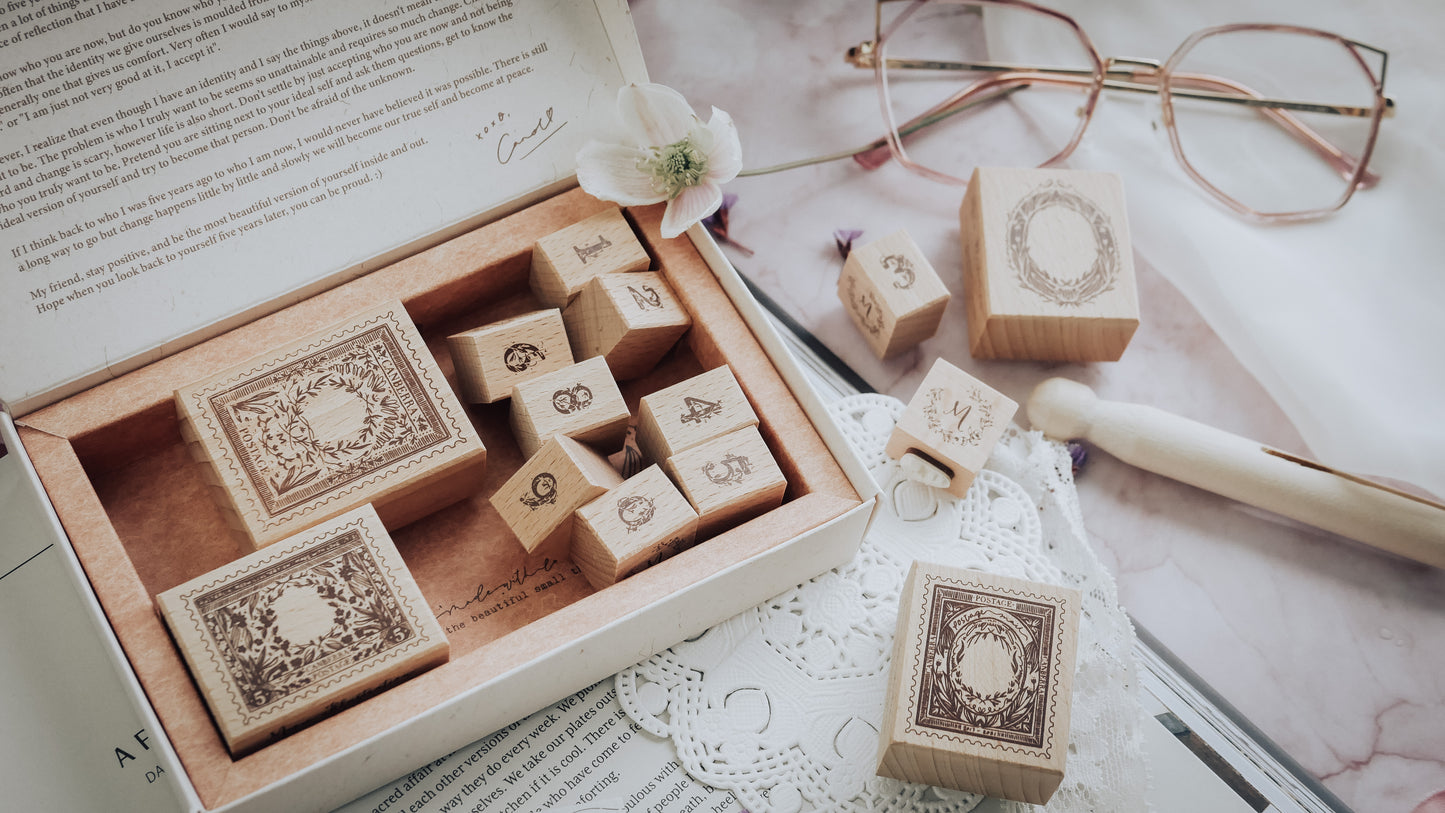 Stamp Set | Stamp Issues in the flower season – Floral Numbers (14 pieces set)