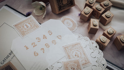 Stamp Set | Stamp Issues in the flower season – Floral Numbers (14 pieces set)
