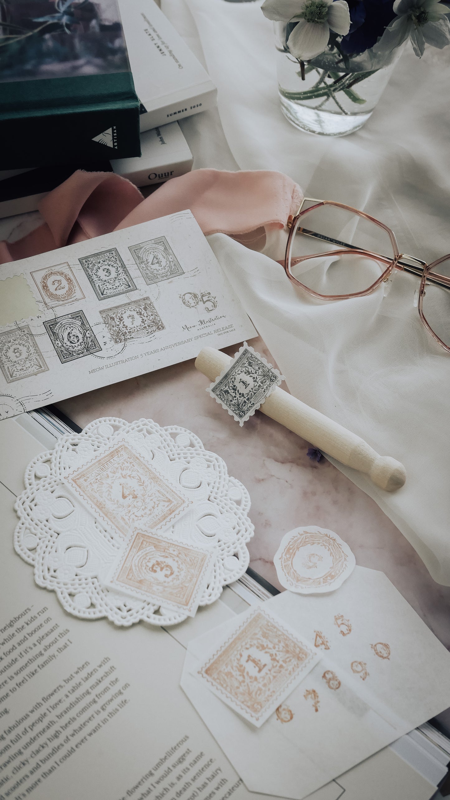 Stamp Set | Stamp Issues in the flower season – Floral Numbers (14 pieces set)