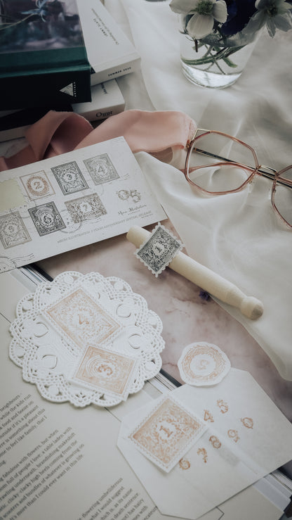 Stamp Set | Stamp Issues in the flower season – Floral Numbers (14 pieces set)