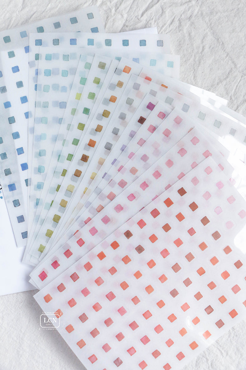Transfer Stickers | Color Squares (set of 14 sheets)